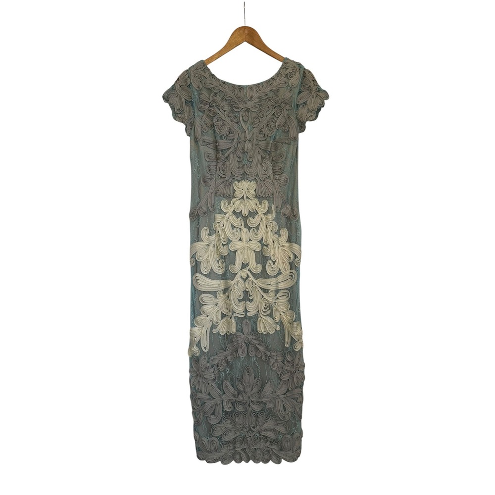 JS Collections Soutache Lace‎ Sheath Dress Light Blue Silver Mother of Bride 8